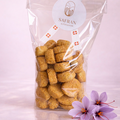 Biscuit apéro safran, raclette et sésame