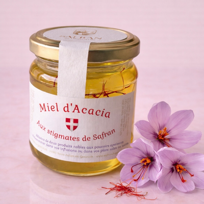 Miel d'acacia aux stigmates de safran