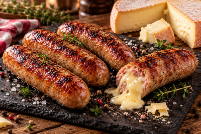 Saucisse de bœuf au reblochon — la gourmande