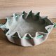 Bourse / vide-poche en cuir gris/ vert - image 2