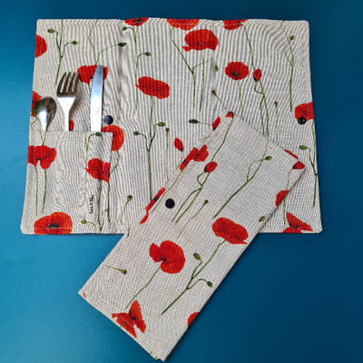 Set de table coquelicots