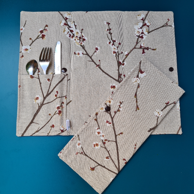 Set de table fleurs de cerisiers