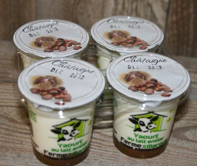 Yaourt brassé sur lit de fruits x 4 chataigne