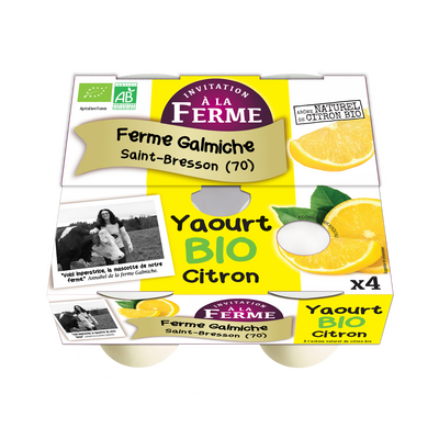Yaourt bio citron 4x125g
