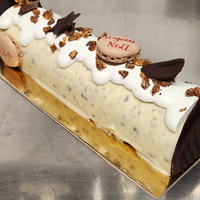 Buche brownie et vanille 8 parts
