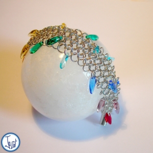 Bracelet arc-en-ciel taille 1, en cotte de maille faite main