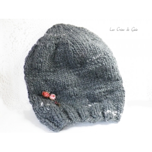 Crâne au chaud - bonnet grand format laine.