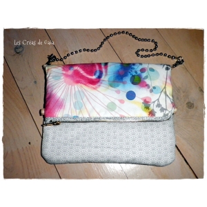 Efflorescence blue - pochette tissu photo