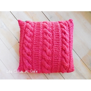 Coussin laine - magenta