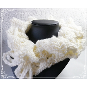 Collerette écru - col laine