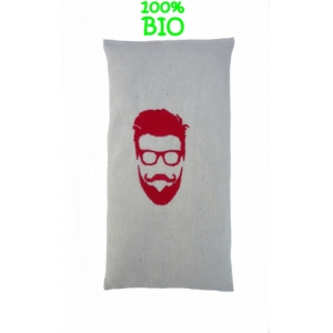 Bouillotte sèche bio-riz 19cm /10cm 'barbe rouge '