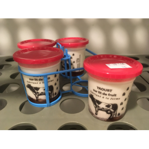 4 yaourts fruits rouge (bio) de vache