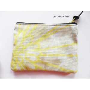 Trousse douceur / gris, jaune paille