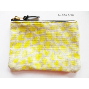 Trousse pétillant /  jaune, gris, beige