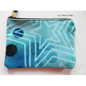 Trousse universe /  bleu indigo, turquoise