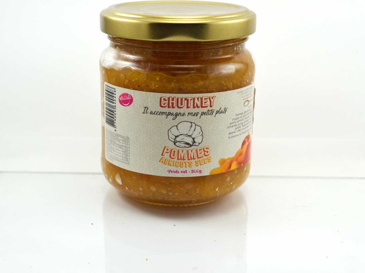 Chutney de pommes abricots secs 200 g 1 u Les Morandises Locavor.fr