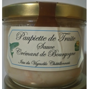 Paupiettes de truite sauce crémant