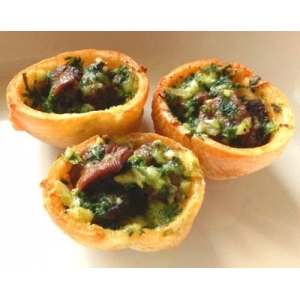 12 croquilles d'escargots à la bour