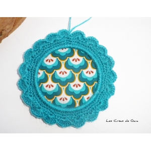 Décoration murale bleu tiffany • cadre crochet