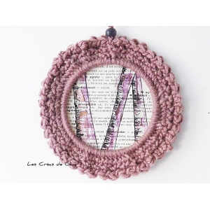 Décoration murale romance vegetale • cadre crochet