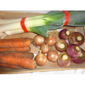 Panier de légumes navets