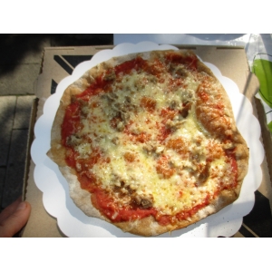 Pizza légumes, tome du sancy, cumin