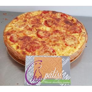 Quiche thon tomates emmental moutarde