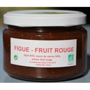 Confiture figue fruit rouge ''bio''