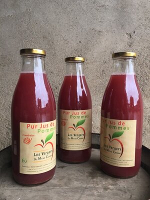 Jus de pommes bio framboise