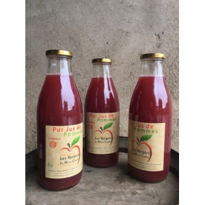 Jus de pommes bio framboise