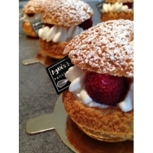 Choux chantilly framboises x 4