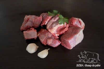 Boeuf bio - morceaux à bourguignon 1kg