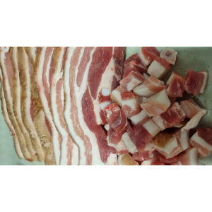 Poitrine fraiche en des