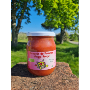 Compote de pommes bio, maggi rouge
