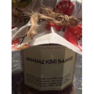 Confiture ananas-kiwi-banane