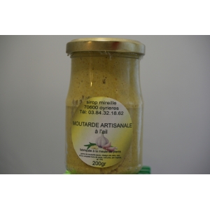 Moutarde artisanale  à l'ail pot de 200gr