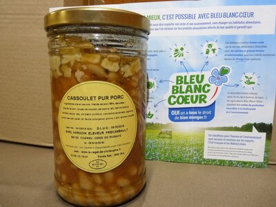 Cassoulet 900gr pur porc bleu-blanc-coeur
