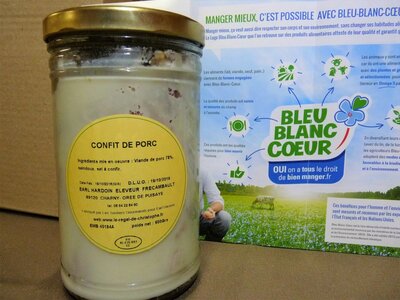 Confit de porc 900gr bleu-blanc-coeur