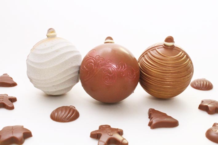 Boule de noël chocolat - 70 g - David Lemee Chocolats-macarons