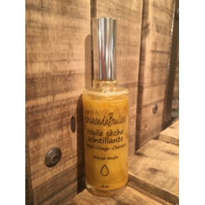 Huile sèche scintillante