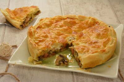 Tourte à la viande marinée - 2 parts