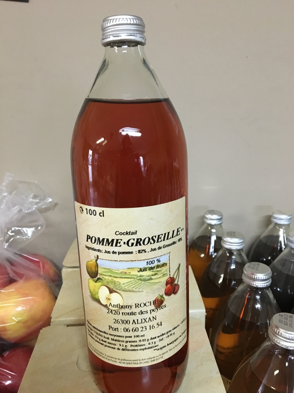 Jus Pomme Groseille L Les Vergers De Lautine Locavor Fr