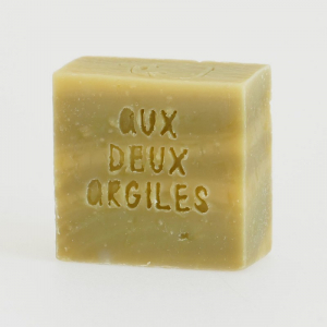 Savon aux deux argiles, savonnette 100g.
