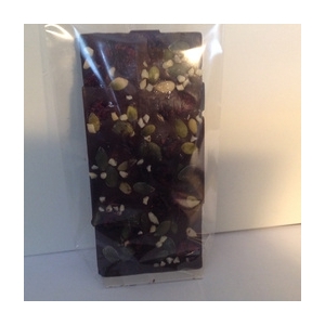 Plaq. choc noir amandes courge