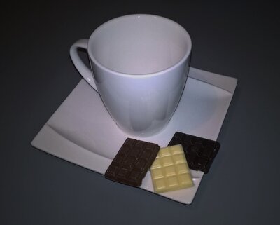 Mini tablettes de chocolat noir