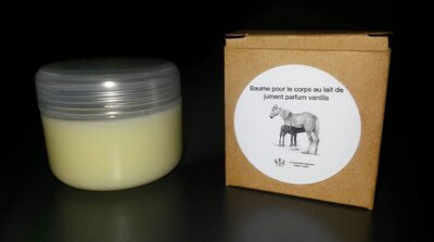 Baume corps et visage  au lait de jument