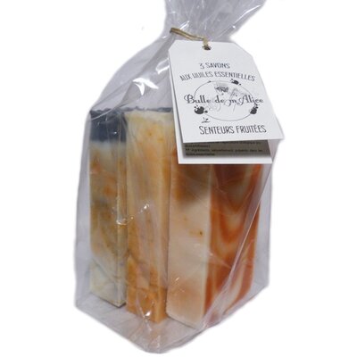 Lot de 3 savons parfumés fruités