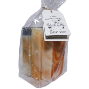 Lot de 3 savons parfumés fruités