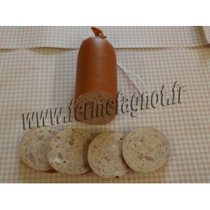 Saucisse à l'ail tranchée