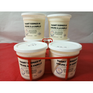 4 yaourts de chèvre à la vanille bourbon